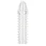 Насадка - подовжувач члена Super Stretch Silicone Sleeve, прозора - Фото №1
