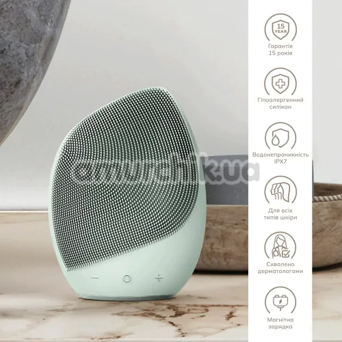 Ультразвуковая щетка для лица Geske Sonic Facial Brush 5 in 1, зеленая