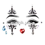 Прикраса для обличчя Harlequin Clown Jewels Sticker, чорна - Фото №1