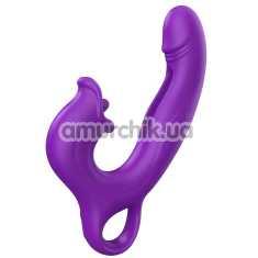 Вибратор для клитора и точки G Sweet Play G-Spot Vibrator With Clitoral Licking & Flapping A17, фиолетовый - Фото №1
