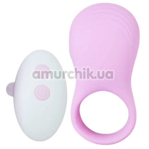 Виброкольцо для члена Sweet Em Velvet Lure Vibe Ring, розовое - Фото №1