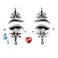 Украшение для лица Harlequin Clown Jewels Sticker, черное - Фото №1