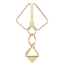 Зажимы для сосков Lockink Minimalism Metal Nipple Clamps with Heavy Pendant And Rings, золотые - Фото №2