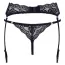 Комплект Cotelli Collection String & Suspender Belt 2321874 чорний: трусики-стрінги + пояс для панчіх - Фото №4