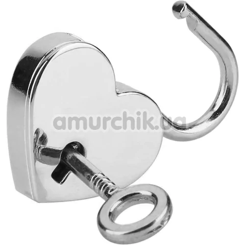 Набор из 2 замков с ключами Liebe Seele Heart-Shaped Lock, серебряный