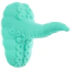 Вибратор Evolved Tentacle Grinder, бирюзовый - Фото №4
