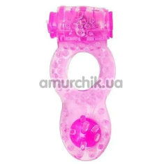 Виброкольцо для члена Hision Pair Ring, розовое - Фото №1