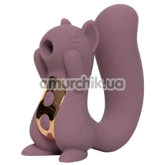 Симулятор орального секса для женщин с вибрацией Sweet Em Velvet Lure Sneaky Squirrel, фиолетовый - Фото №1