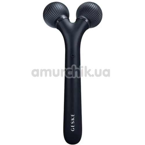 Ультразвуковий масажер для обличчя Geske Sonic Facial Roller 4 in 1, чорний - Фото №1