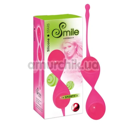 Вагинальные шарики Smile Loveballs Sporty, розовые