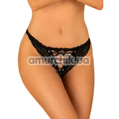 Трусики-стринги Obsessive Sedila, черные - Фото №1