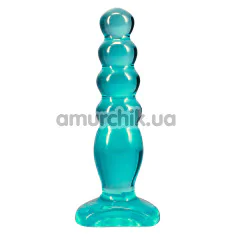 Анальная пробка Crystal Jellies Anal Delight 5, бирюзовая - Фото №1