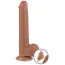 Фаллоимитатор Sliding-Skin Dual Layer Dong 9 с мошонкой, светло-коричневый - Фото №2