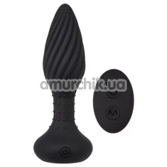 Анальна пробка з вібрацією і ротацією Breakout Pro Frisky Beaded Plug, чорна - Фото №1