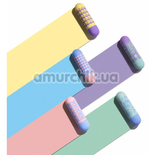 Кліторальний вібратор Shots S-Line Sweet Vibrating Pussy Bullets Heart To Get, блакитний