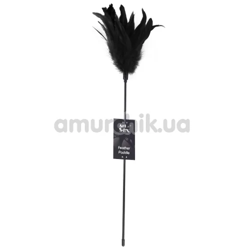 Пір'їнка для пестощів Art of Sex Feather Paddle перо півня, чорна - Фото №1