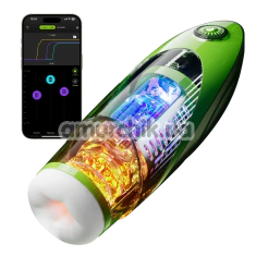 Мастурбатор с вибрацией и подогревом Kisstoy Bananasome Rocket X7, зеленый - Фото №1