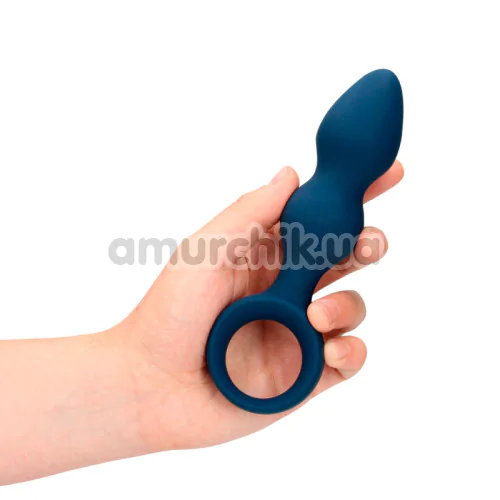 Анальная пробка Loveline Large Teardrop Shaped Anal Plug, синяя