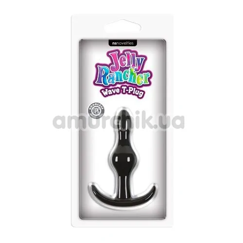 Анальна пробка Jelly Rancher Wave T-plug, чорна