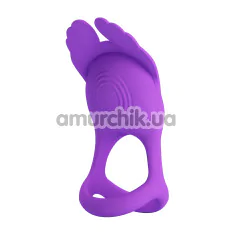 Віброкільце для члена Pretty Love Vibrant Penis Ring Silas, фіолетове - Фото №1