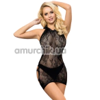 Платье Star Night Mesh Hollow-out Backless Mini Dress, черное - Фото №1
