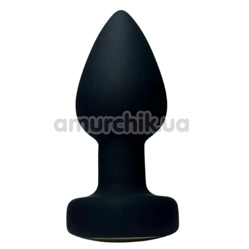Анальная пробка с подсветкой Passion Play Vibrating Buttplug With LED Lights M, черная