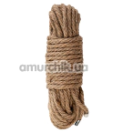 Веревка Fantasy Fetish Bondage Rope Hem 10 м, коричневая - Фото №1