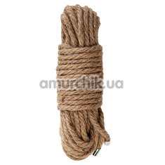 Веревка Fantasy Fetish Bondage Rope Hem 10 м, коричневая - Фото №1