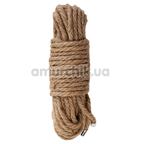 Веревка Fantasy Fetish Bondage Rope Hem 10 м, коричневая - Фото №1