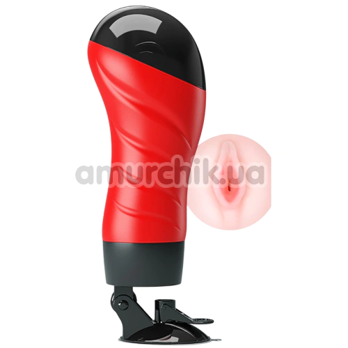 Мастурбатор с вибрацией Crazy Bull Delia Vagina 00900T46S, красный - Фото №1