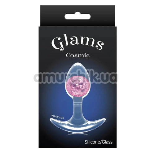 Анальная пробка Glams Cosmic Small, розовая