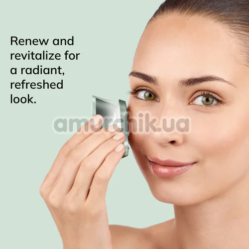 Микротоковый LED-излучатель для восстановления кожи лица Geske Anti-Aging Skin Renewer Metallic 9 in 1, зеленый