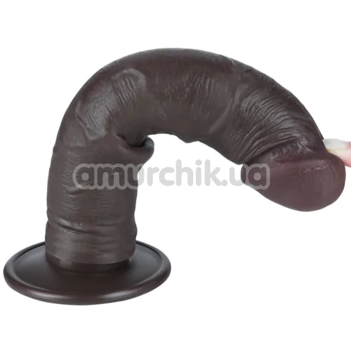 Фаллоимитатор Sliding-Skin Dual Layer Dong 8 без мошонки, коричневый