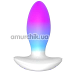 Анальная пробка с вибрацией и подсветкой Illumination The Plug, белая - Фото №1