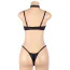 Комплект Star Night Velvet Hollow Cut Halter, чорний: бюстгальтер + трусики-стрінги - Фото №12