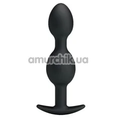 Анальная пробка Pretty Love Special Anal Stimulation с шариками 1.1, черная - Фото №1