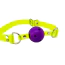 Кляп DS Fetish Neon Ball Gag, жовто-фіолетовий - Фото №1