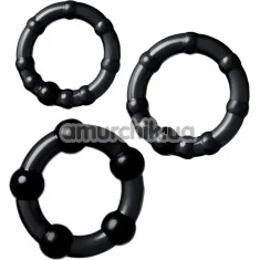Набор из 3 эрекционных колец A-Toys 769004, черный - Фото №1