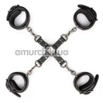 Фиксаторы для рук и ног Easy Toys Ankle And Wrist Cuffs & Hogtie Set, черные - Фото №1