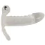 Насадка на пенис с вибрацией и кольцом для мошонки Crystal Clear Vibrating Sleeve With Ball Ring, прозрачная - Фото №2