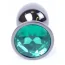 Анальна пробка із зеленим кристалом Exclusivity Jewellery Dark Silver Plug, срібна - Фото №5