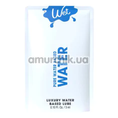 Лубрикант Wet Water Pure Water Based, 3 мл - Фото №1
