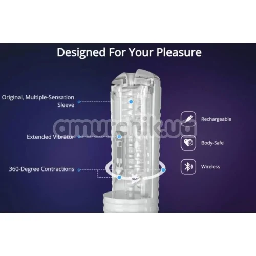 Мастурбатор Lovense Max 2, прозорий