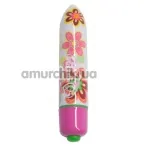 Кліторальний вібратор Rocks Оff RO-80mm 7-speed Flower Power, білий - Фото №1