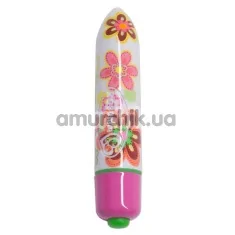 Кліторальний вібратор Rocks Оff RO-80mm 7-speed Flower Power, білий - Фото №1