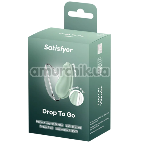 Клиторальный вибратор Satisfyer Drop To Go, зеленый