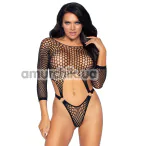 Боді Leg Avenue Top Bodysuit With Thong Back, чорне - Фото №1