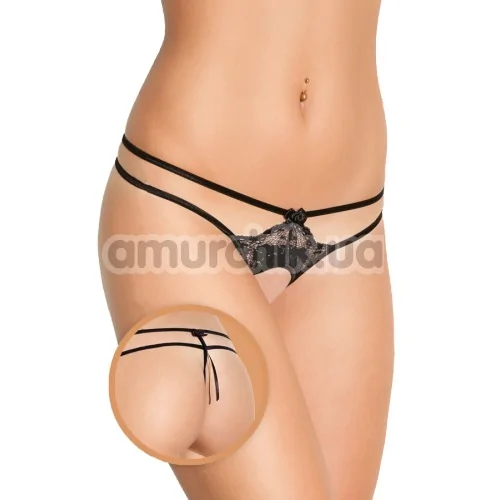 Трусики-стрінги жіночі G-string чорні (модель 2401)
