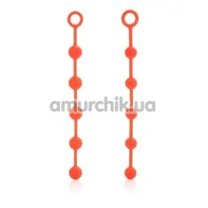Набор анальных цепочек Posh Silicone “O” Beads, оранжевый - Фото №1