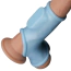 Насадка на пенис с вибрацией Knights Ring Vibrating Silk With Scrotum Sleeve, голубая - Фото №3